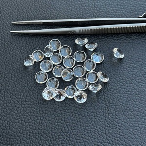 Cuarzo Natural de 3.5mm, Cristal Facetado, Corte Brillante Redondo, Buen Brillo, Cuarzo Blanco, Gema Suelta, para Fabricantes de Joyería - Product Image 1
