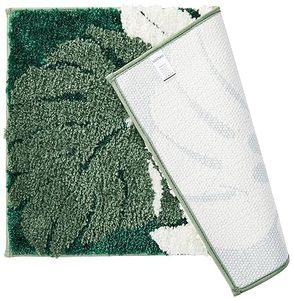 Customised New Design Green Leaves Microfiber Absorbent Bath Non Slip Backing Machine Washable Plant Leaf Thick Carpet Decor Rug - Product Image 5