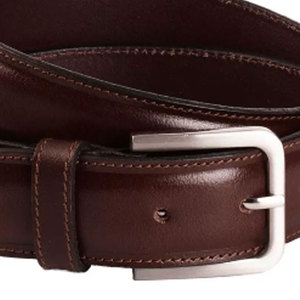 Nouvelle ceinture décontractée pour homme en cuir de vachette véritable avec boucle automatique en alliage, logo personnalisé, dimensions ajustables - Product Image 5
