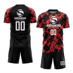Tenues de football personnalisées unisexes pour adultes, tailles plus grandes, manches courtes, haute qualité, respirantes, 100% polyester, prix de gros pour les équipes - Product Image 6
