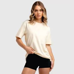T-shirts vintage oversize pour femmes en coton doux, coupe décontractée légère, inspirés du streetwear, mode quotidienne, fournisseur OEM en gros, export - Product Image 1