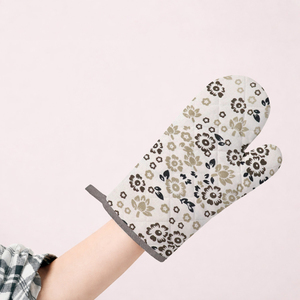 Floral Print Cotton Oven Mitt Good Quality Best Indian Supplier High Quality Cotton Oven <b>Gloves</b> Manufacturer in India. - Product Image 2