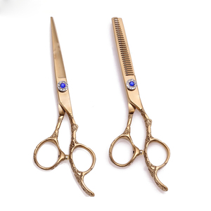 Ensemble de ciseaux de coiffure professionnels en acier inoxydable, fournitures de salon de coiffure personnalisées avec logo personnalisé - Product Image 1