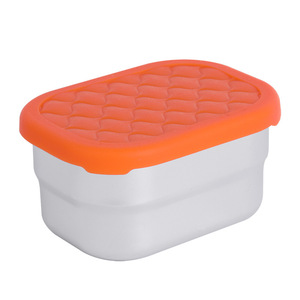 Boîtes repas en acier inoxydable 304 avec couvercles en silicone pour le stockage en gros des aliments, ensembles de contenants hermétiques carrés pour repas - Product Image 6
