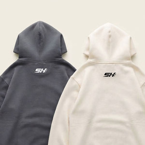 เสื้อฮู้ดดี้สีตามสั่ง 500 GSM ผ้าฝ้ายฟลีซหนานุ่ม สวมใส่สบาย สไตล์ลำลอง ดีไซน์ทันสมัยสำหรับสตรีทแวร์ รับผลิตแบบ OEM จำนวนมาก - Product Image 5