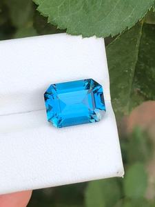 พลอยโทแพซสีน้ำเงินลอนดอนธรรมชาติ รูปทรงหลวม สีน้ำเงินเข้ม สำหรับทำเครื่องประดับและสะสม - Product Image 4