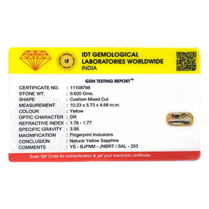 Oval Cut 3.1 Carat Loose Yellow Sapphire Gemstone for Fine Jewelry - Product Image 4