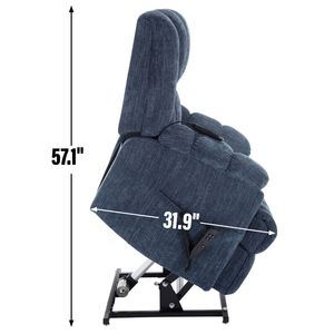 Sillón Reclinable Eléctrico con Doble Motor y Masaje Térmico, Posición Infinita, Soporta hasta 350 LBS, con Control Remoto, Firmeza Media para Usuarios Pesados - Product Image 6