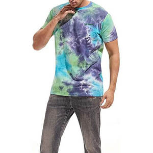 Nuevo diseño, logotipo personalizado, camisetas tie dye para hombre, precio económico, camisetas tie dye transpirables para hombre - Product Image 2