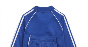 Blue Adult Unisex Lightweight Cotton Tracksuit Full Sleeve Drawstring Front Logo Sporty Design Breathable Polyester Winter Wear - Product Image 4