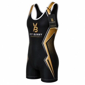 <b>Outfit</b> Premium Flexible Compression Fabric Lightweight Quick Dry Material For Athletes And Teams <b>Wrestling</b> Singlet <b>Wrestling</b> - Product Image 5