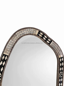 Incrustation d'os artisanale de style moderne miroir mural décoratif léger et poli au meilleur prix accent de mariage chambre à coucher salon - Product Image 4