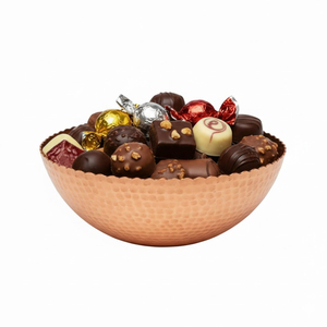 Bol de service en cuivre martelé de qualité supérieure, bol à chocolat, plateau à dessert pour mariage, fournitures hôtelières, service de restaurant - Product Image 1