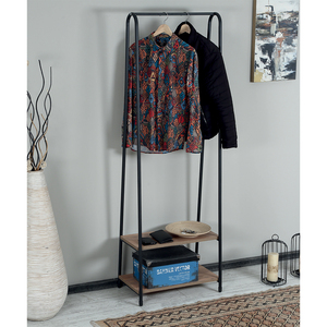 <b>Modern</b> Industrial 5 Tier Metal Etagere <b>Shelf</b> Wood Top Freestanding Bookcase for Living Room Home Office - Product Image 4