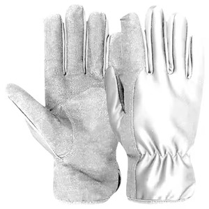 Gants de serrage élastiques durables en cuir de vachette pleine fleur et cuir de chèvre grainé, robustes, antistatiques, résistants à la chaleur, aux étincelles et aux déchirures, antidérapants - Product Image 6