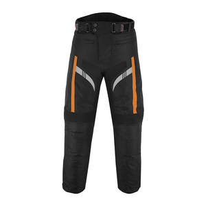 Chaqueta de Motocicleta de Cuero para Hombre, Manga Larga, Color Negro y Naranja, con Estampado Reflectante, Resistente al Viento, para Todas las Estaciones, Conjunto de Ropa de Carreras - Product Image 3