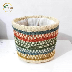 Fabricant de vases en jute en gros – Vase décoratif en fibres naturelles fait main, écologique, avec design personnalisé - Product Image 2