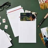 Enveloppes rigides personnalisées vierges imprimables en carton auto-adhésives pour l'emballage d'échantillons de marchandises e-commerce