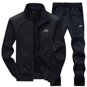Conjunto Deportivo Azul Marino para Hombre, Sudadera con Cremallera de Manga Larga, Bolsillos Laterales, Estilo Deportivo Casual de Invierno, Corte Regular, Diseño 2 en 1 - Product Image 6