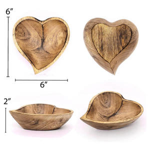 ชามไม้ทำมือสไตล์วาบิซาบิ ไม่เคลือบสี  จานเสิร์ฟไม้ธรรมชาติ - Product Image 3