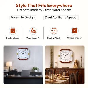 Simple Slim Body Quartz Analog <b>Wall</b> <b>Clock</b> for Home Office Battery Operated Minimalist Design Multiple Color Options - Product Image 6