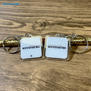 Porte-clés en acrylique transparent lisse programmable RFID NFC personnalisé pour le partage sur les réseaux sociaux - Product Image 5