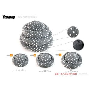 Coussin pour animaux Yommy en coton polaire à pois 50 60 70 cm pour chiens et chats - Product Image 3