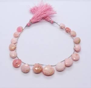 AAA Natural Pink <b>Opal</b> Faceted Heart Shape Beads 10 To 15 MM Pink <b>Opal</b> Gemstone Beads 8 Inch Strand Faceted Pink <b>Opal</b> Heart Beads - Product Image 6