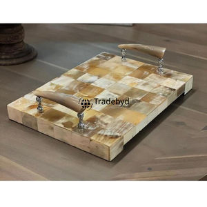 ถาดเสิร์ฟพรีเมียมทรงแตร ตกแต่งสวยงาม เคลื่อนย้ายได้ หลายขนาด สำหรับตกแต่งบ้านสไตล์โมเดิร์น โดย Tradebyd - Product Image 5