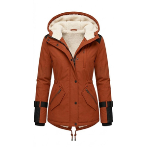 Venta al por Mayor de Chaquetas Parka Personalizadas para Mujer, Chaqueta Acolchada Larga Teñida, Talla Grande, Relleno de Poliéster, Chaqueta Parka de Invierno - Product Image 1