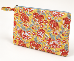 Funda para Portátil de Algodón con Diseño Floral Acolchado Vintage de VEER HANDIRCRAFTS, con Cierre de Cremallera Impermeable y Asa Suave, Hecha en Rajasthan - Product Image 4