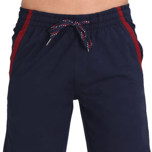 Pantalones cortos de color azul marino con ribete rojo para hombre en venta, servicio OEM ODM, pantalones cortos para hombre hechos a medida en venta - Product Image 5