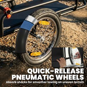 Remolque de Bicicleta 2 en 1 con Soporte y Ruedas Neumáticas de 16 Pulgadas de Liberación Rápida, Carro Multiusos para Carga y Transporte en Bicicleta - Product Image 5