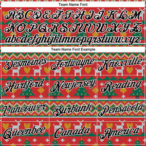 Custom Christmas Hoodie Men's Red Reindeer Tree Pattern Personalized Name Number Sublimation Print Winter Casual Sweatshirt - Product Image 3