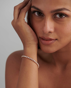 กำไลเพชรทรงกลมเจียระไนแบบบริลเลียนท์ที่ได้รับการรับรองจาก IGI เพชรเลี้ยงในห้องปฏิบัติการ 14 กะรัต ทอง 10K 14K 18K สีเหลือง ขาว ชมพู ทองคำขาว หรูหรา ของขวัญเครื่องประดับเทนนิส - Product Image 3