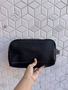 Nuevo organizador de artículos de tocador de cuero mecanizado a mano de gran capacidad de lujo para mujer, bolsas de maquillaje de cuero de vaca cosméticas de viaje con asa - Product Image 3