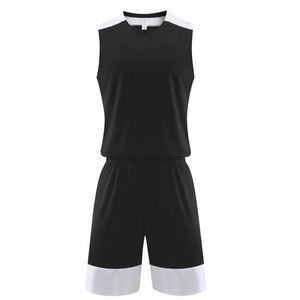 Ensembles d'uniformes de basketball pour hommes adultes, 100% polyester respirant, grande taille, haute qualité, manches courtes, couleurs personnalisables - Product Image 6