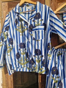 Ensemble pyjama à imprimé floral, vêtements de nuit en coton indien, vêtements de nuit pour femmes, pyjamas bohèmes, cadeau pour elle - Product Image 4