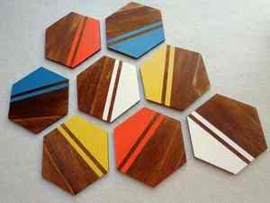 Sous-verres carrés classiques en résine MDF, fabrication indienne, style luxe royal, incrustation osseuse, qualité export pour la maison - Product Image 2