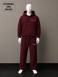 Conjunto de Felpa Premium Personalizado de 300-500GSM para Hombre: Sudadera con Capucha y Pantalones Deportivos Oversize de 2 Piezas - Product Image 1