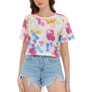Top corto para mujer, material suave, ajuste cómodo, estilo sencillo para el día a día, ropa informal - Product Image 1