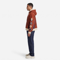 Sweat à capuche oversize en coton épais 530 GSM, coupe carrée, imprimé géométrique, pull pour homme, fabricant OEM Sialkot