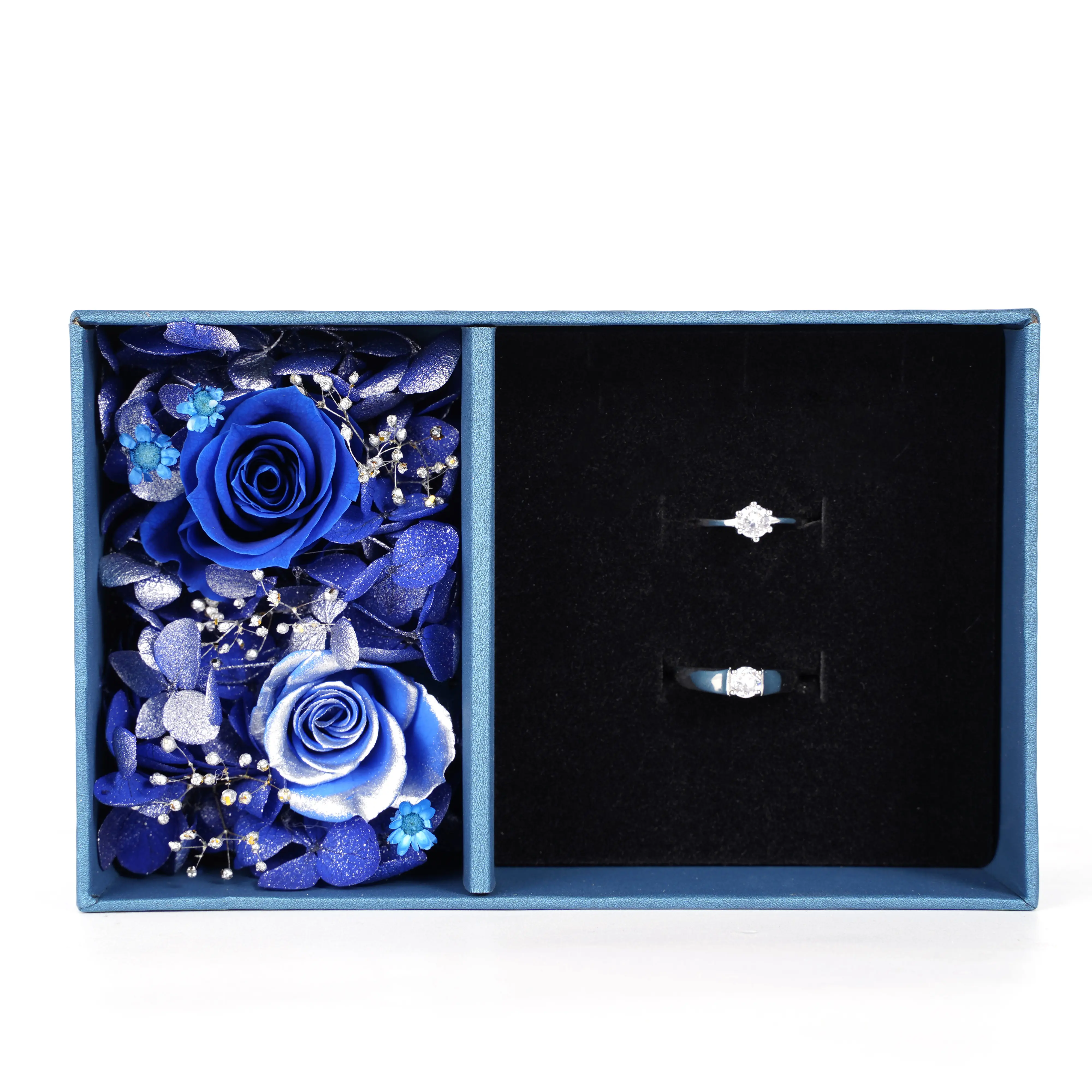 Wholesale Factory Direct Price Necklace Ring Gift Box Forever Long Lasting Immortal Dried Eternal Preserved Rose Flower