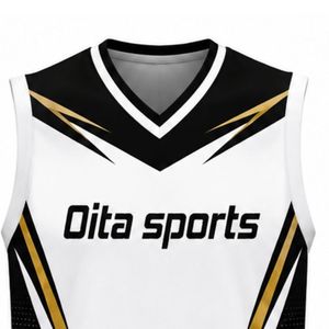 White Gold Volleyball Sleeveless Shirt Team Sports Uniform Athletic Top Training Competition Performance Apparel - Product Image 3