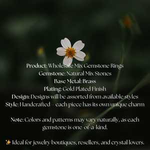 Natural Gemstone <b>Ring</b> for Yoga Reiki Spiritual and Fashion Use Unisex Available From India Handmade <b>Crystal</b> Jewelry for Women - Product Image 2