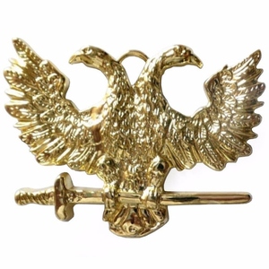 Scottish Rite Gold Double Headed Eagle Sword Collar Jewel <b>Masonic</b> Ceremonial Regalia Custom Lodge Emblem - Product Image 1