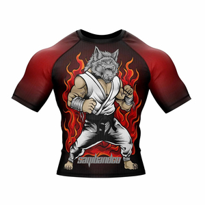 เสื้อรัดรูปสำหรับฝึกซ้อม BJJ แบบยูนิเซ็กซ์ - น้ำหนักเบา 240 กรัม ยืดหยุ่น แห้งเร็ว ไม่หดตัว ผลิตจากผ้าสแปนเด็กซ์/โพลีเอสเตอร์ พิมพ์ลายดิจิทัล ไร้ตะเข็บ - Product Image 3