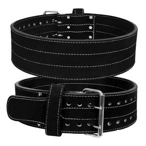 Unisex Leather Weight Lifting <b>Belt</b> with Adjustable Buckle Closure for Strength Training and Gym Workouts - Product Image 2
