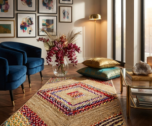 Mantel de Mesa Rectangular de Lujo Hecho a Mano con Diseño Bohemio de Yute y Algodón Trenzado Antideslizante, Logotipo Personalizado, Exportador Indio Económico - Product Image 4