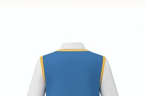 Uniforme Escolar, Chaleco con Cuello en V, Suéter Azul y Amarillo - Product Image 3